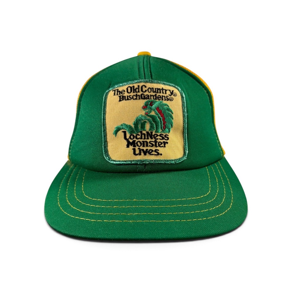 Busch Gardens Loch Ness Monster Hat Mens OSFM Arlington Hats Green Yellow Retro